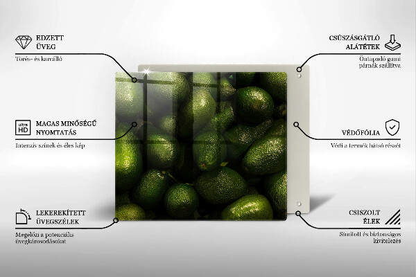 Glas Ceranfeldabdeckung Avocadofrucht