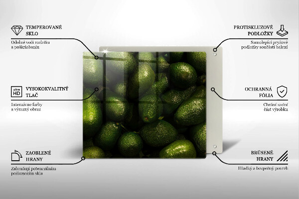 Glas Ceranfeldabdeckung Avocadofrucht