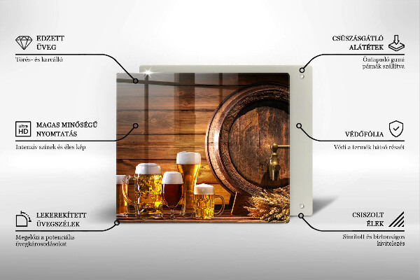 Glas Ceranfeldabdeckung Fass Bier