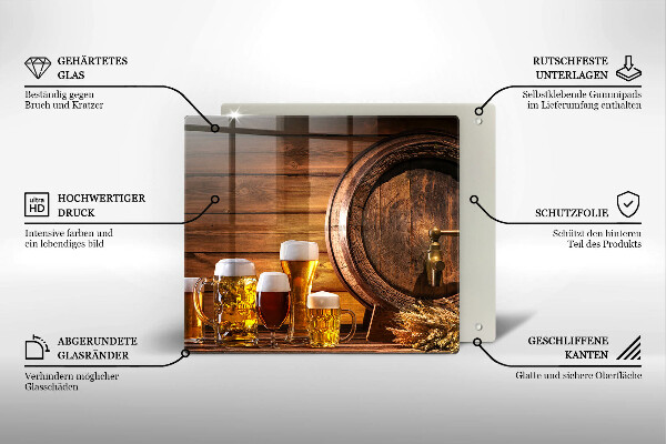 Glas Ceranfeldabdeckung Fass Bier