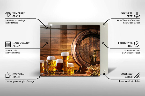 Glas Ceranfeldabdeckung Fass Bier