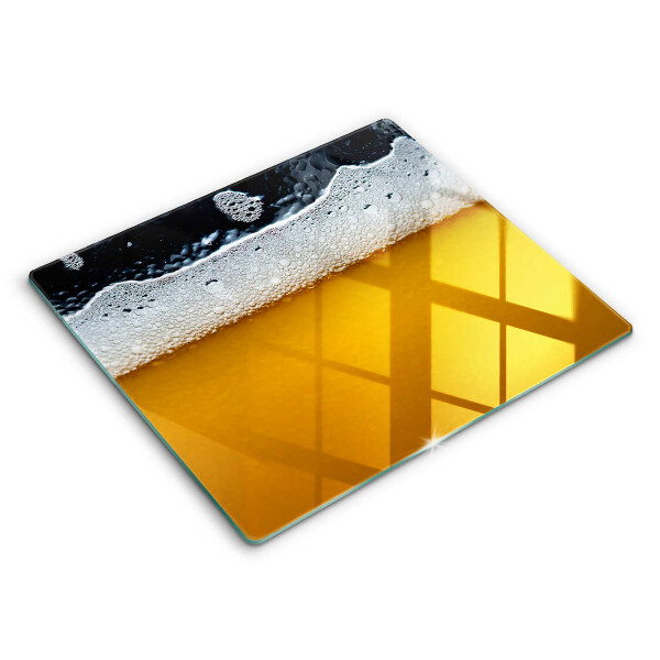 Glas Ceranfeldabdeckung Bierschaum trinken