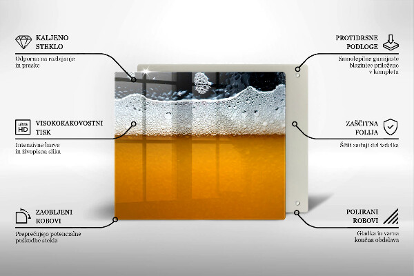 Glas Ceranfeldabdeckung Bierschaum trinken