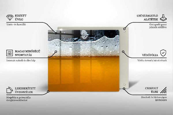 Glas Ceranfeldabdeckung Bierschaum trinken