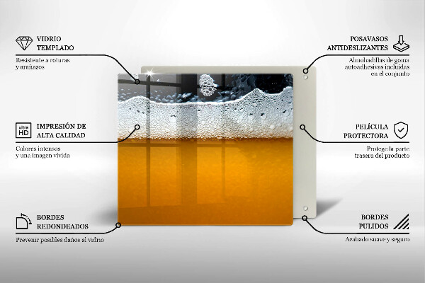 Glas Ceranfeldabdeckung Bierschaum trinken
