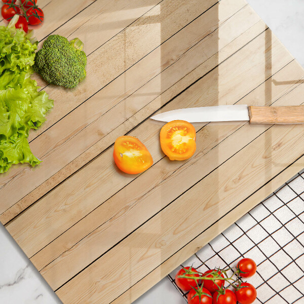 Glas Ceranfeldabdeckung Zarte Holzbretter