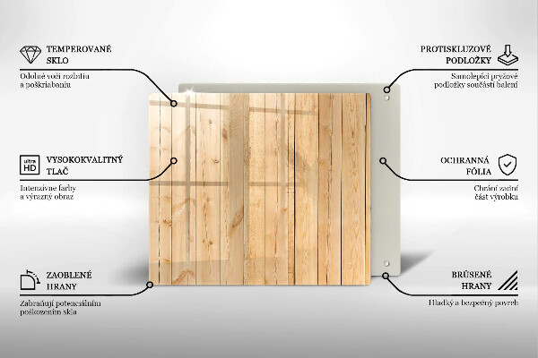 Glas Ceranfeldabdeckung Zarte Holzbretter