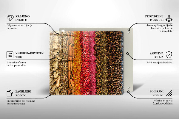 Glas Ceranfeldabdeckung Bunte Gewürze