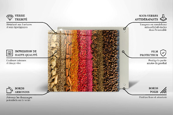 Glas Ceranfeldabdeckung Bunte Gewürze