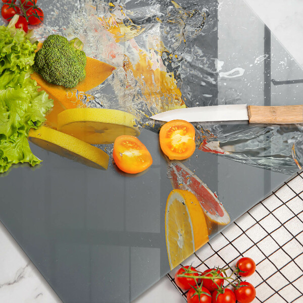 Glas Ceranfeldabdeckung Zitronen im Wasser