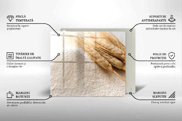 Glas Ceranfeldabdeckung Mehl und Ähren