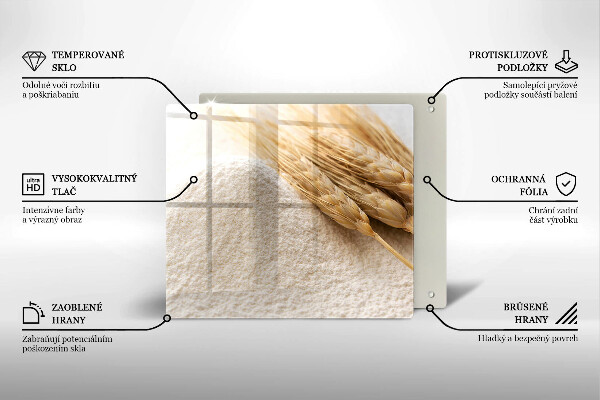 Glas Ceranfeldabdeckung Mehl und Ähren