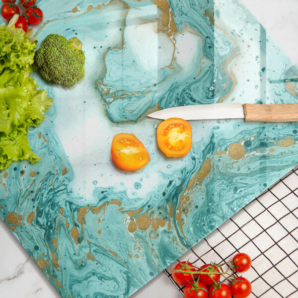 Glas Ceranfeldabdeckung Blaue Abstraktion