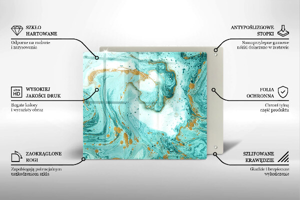 Glas Ceranfeldabdeckung Blaue Abstraktion