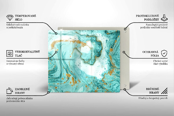 Glas Ceranfeldabdeckung Blaue Abstraktion