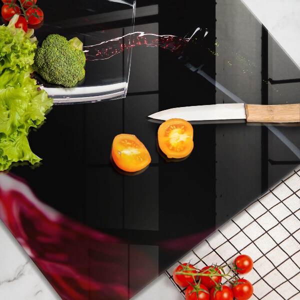 Glas Herdabdeckplatte Ein Glas Rotwein