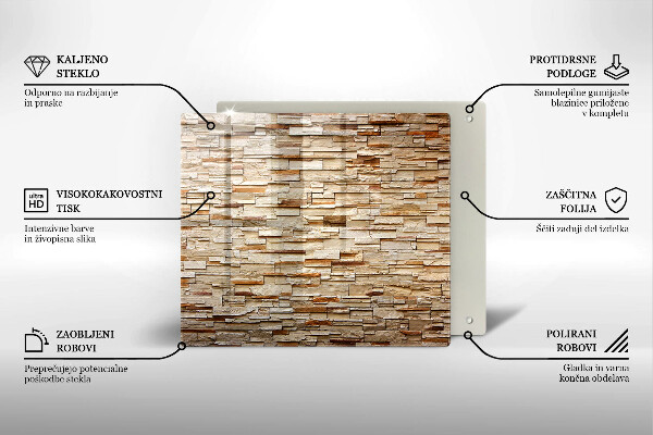 Glas Herdabdeckplatte Textur von dekorativen Steinen