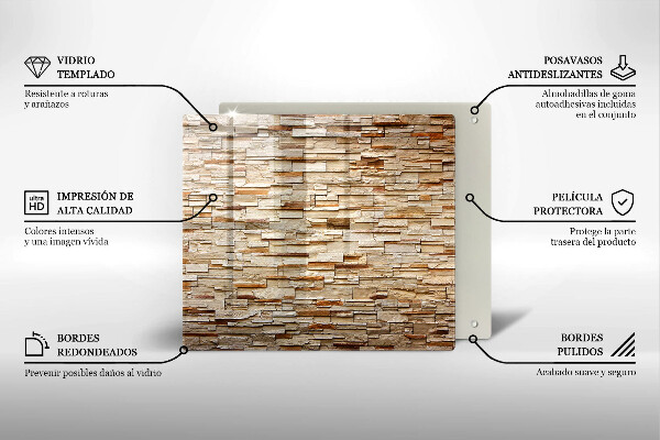 Glas Herdabdeckplatte Textur von dekorativen Steinen