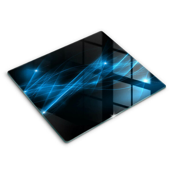 Glas Herdabdeckplatte Abstrakter blauer Rauch
