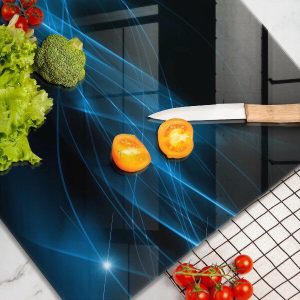 Glas Herdabdeckplatte Abstrakter blauer Rauch