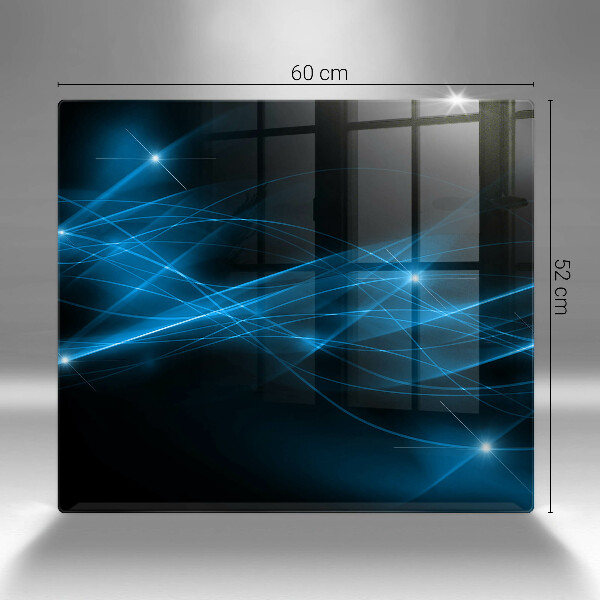 Glas Herdabdeckplatte Abstrakter blauer Rauch