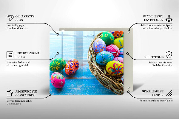 Glas Ceranfeldabdeckung Ostereier Ostereier