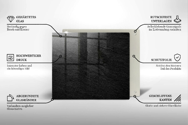 Glas Ceranfeldabdeckung Felsstruktur