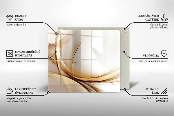 Glas Herdabdeckplatte Abstrakte Formen