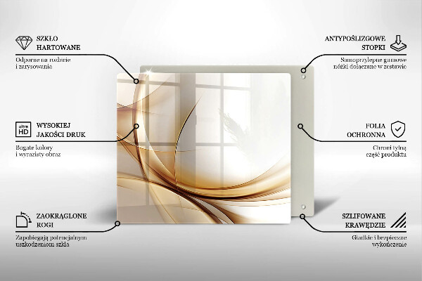 Glas Herdabdeckplatte Abstrakte Formen