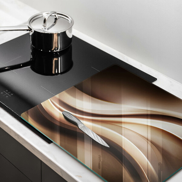 Glas Herdabdeckplatte Abstraktion sanfte Linien