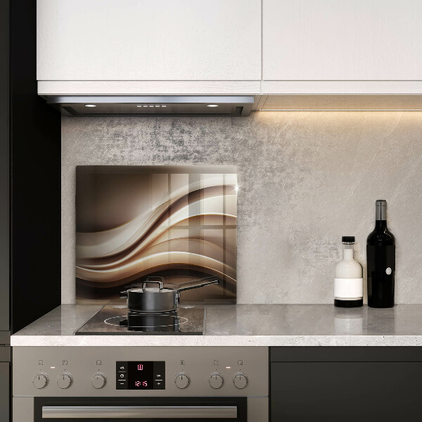 Glas Herdabdeckplatte Abstraktion sanfte Linien