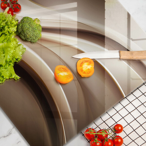 Glas Herdabdeckplatte Abstraktion sanfte Linien