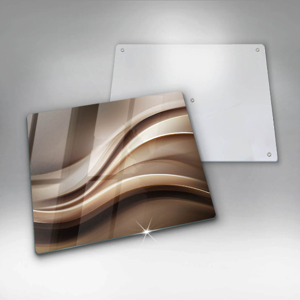 Glas Herdabdeckplatte Abstraktion sanfte Linien