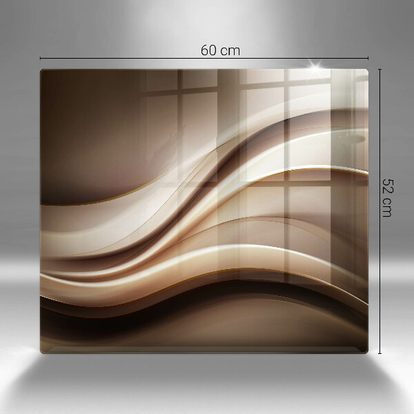 Glas Herdabdeckplatte Abstraktion sanfte Linien