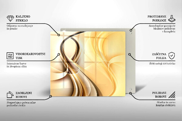 Glas Herdabdeckplatte Rauchabstraktion