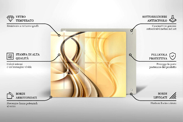 Glas Herdabdeckplatte Rauchabstraktion
