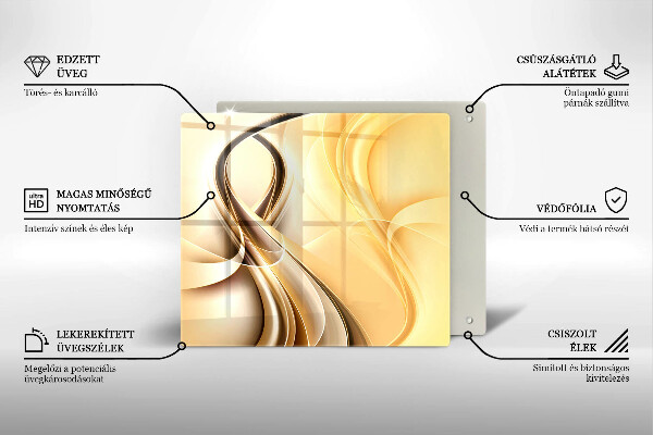 Glas Herdabdeckplatte Rauchabstraktion