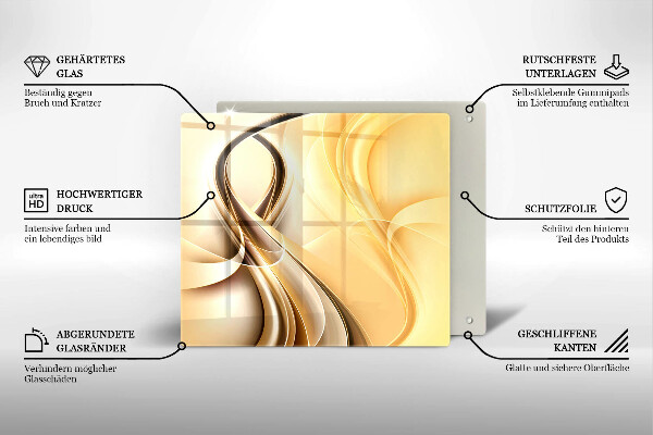 Glas Herdabdeckplatte Rauchabstraktion