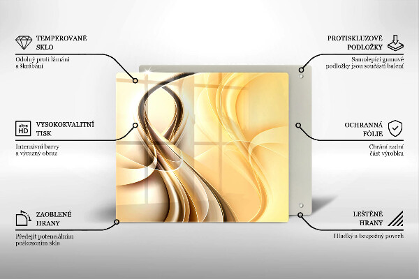 Glas Herdabdeckplatte Rauchabstraktion