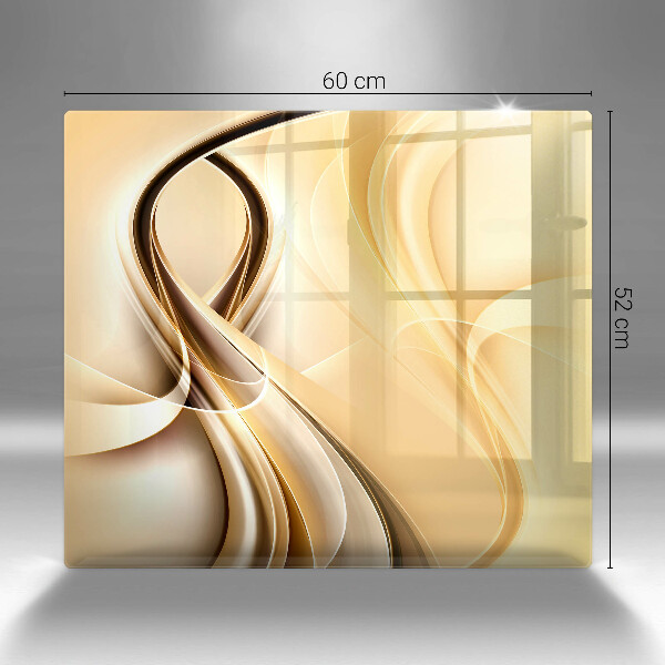 Glas Herdabdeckplatte Rauchabstraktion