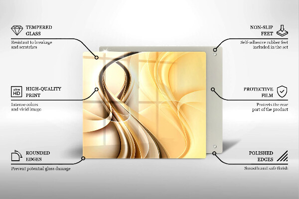 Glas Herdabdeckplatte Rauchabstraktion