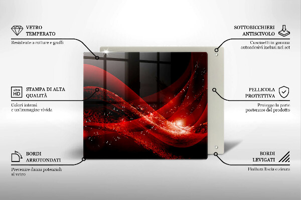 Glas Herdabdeckplatte Moderne Abstraktion