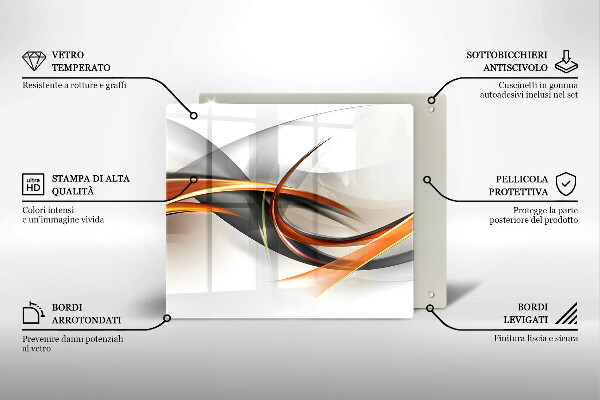 Glas Herdabdeckplatte Moderne Formen