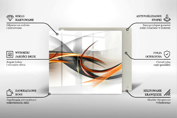 Glas Herdabdeckplatte Moderne Formen