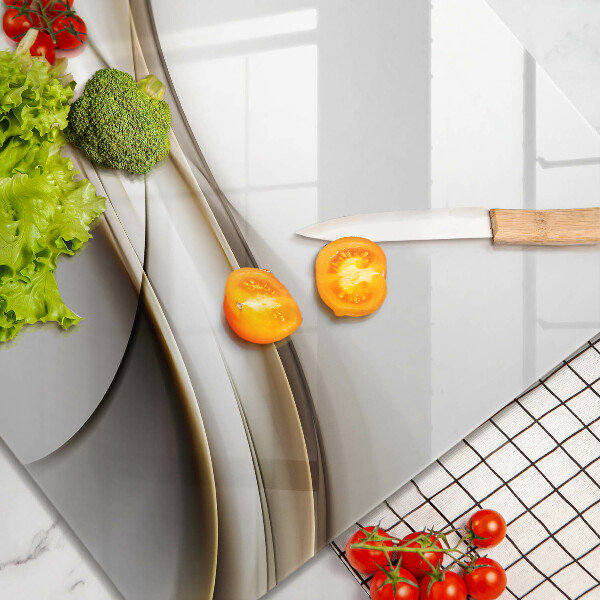 Glas Herdabdeckplatte Weiche Linien Abstraktion