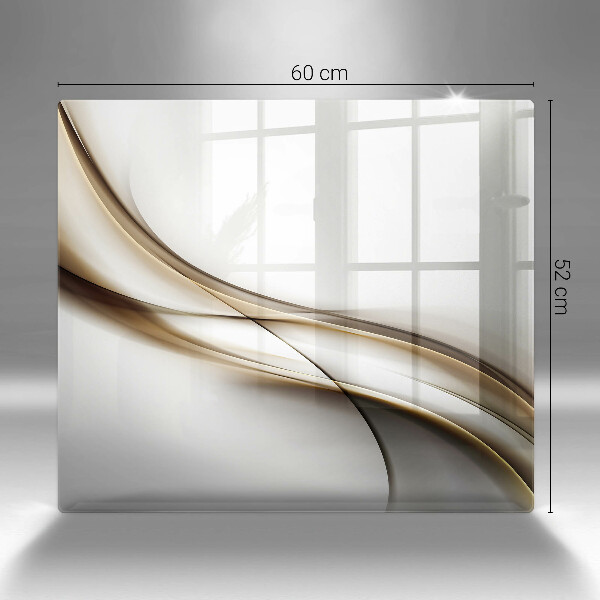 Glas Herdabdeckplatte Weiche Linien Abstraktion