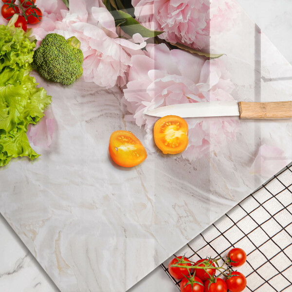 Glas Herdabdeckplatte Zarte Rosenblüten