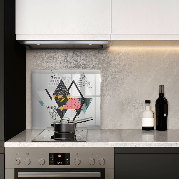 Glas Herdabdeckplatte Abstrakte Dreiecke