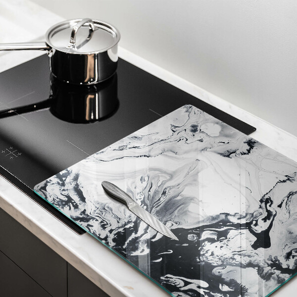 Glas Herdabdeckplatte Tintenabstraktion