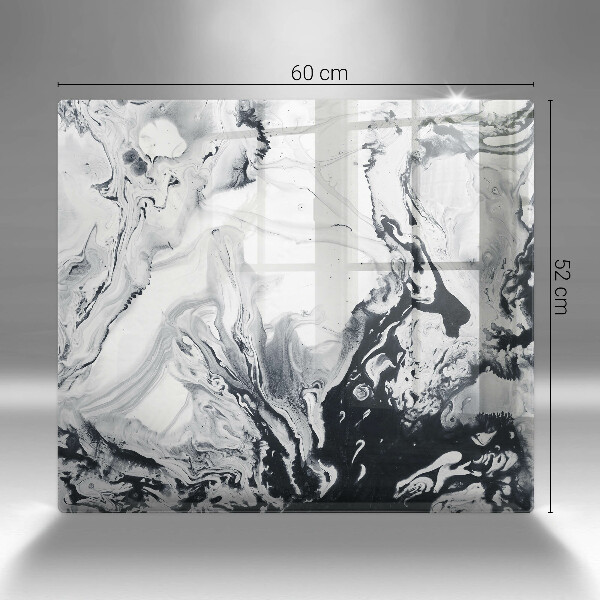 Glas Herdabdeckplatte Tintenabstraktion